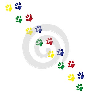 Vector silhouette dog paw.