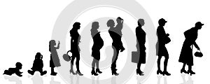 Vector silhouette generation women.