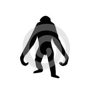 Vector silhouette of the gorilla