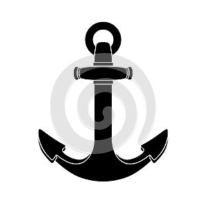 Vector silhouette graphic anchor