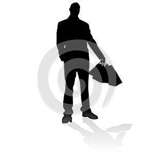 Vector silhouette of a man.