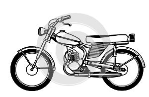 Vector silhouette moped