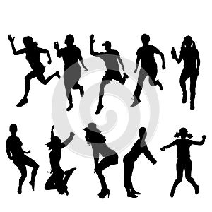 Vector silhouette of a people.