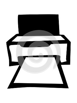 silhouette of printer