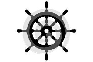 vector silhouette of a ship's rudder