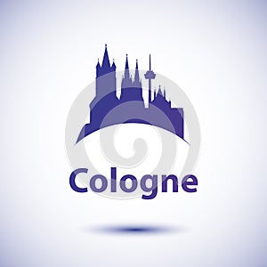 Vector silhouette of the symbol of Cologne Germany