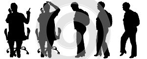 Vector silhouette of a woman.