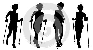 Vector silhouette of a woman.