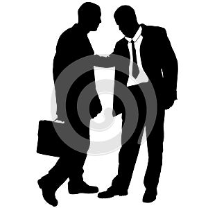 Vector silhouettes of business people.