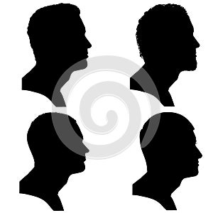 Vector silhouettes people.