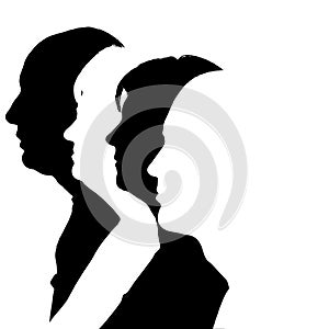 Vector silhouettes people.