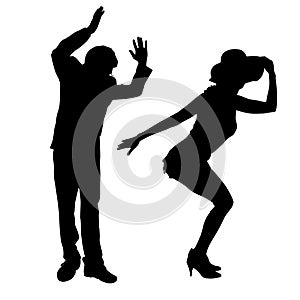 Vector silhouettes of people.