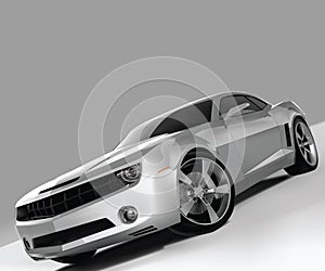 Vector Silver Car Illustration