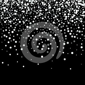 Vector silver glowing light glitter background. Christmas magic lights background. Star burst with sparkles on black