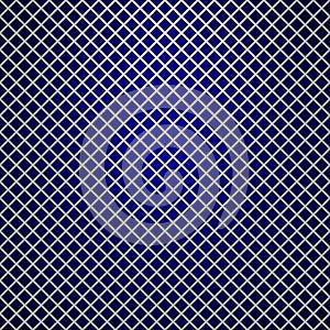 Vector silver grille on blue background