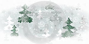 Vector silvery Christmas frame