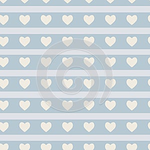 Vector simple hearts seamless pattern. Trendy Scandinavian style background.