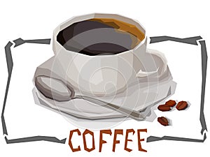 Vector simple illustration cup of coffee.