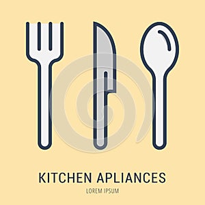 Vector Simple Logo Template Kitchen Apliances photo