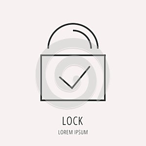 Vector Simple Logo Template Lock