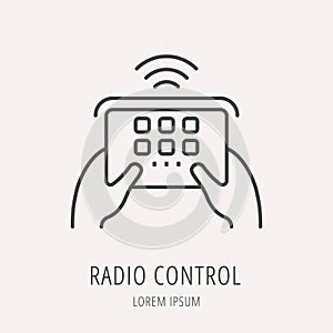 Vector Simple Logo Template Radio Control