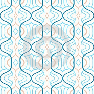 Vector simple Moroccan pattern in blue and white