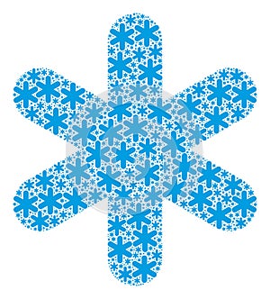 Simple Snowflake Icon Recursion Collage