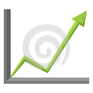 Vector Single Analitic Icon - Increasing Graph