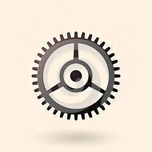 Vector Single Icon - Mechanical Gear.