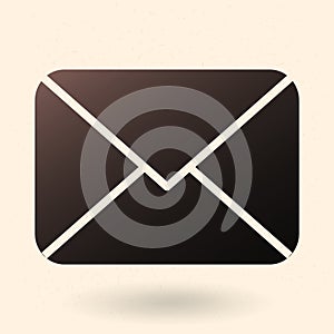 Vector Single Closed Postal Envelope Icon