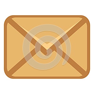 Vector Single Closed Postal Envelope Icon