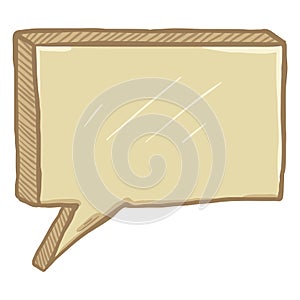 Vector Single Cartoon Comics Speech Bubble. Comix Balloon