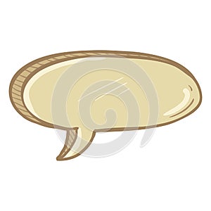 Vector Single Cartoon Comics Speech Bubble. Comix Balloon photo