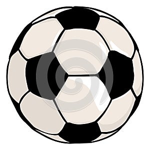 Vector Single Cartoon Soccer Ball