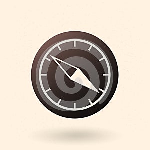 Vector Single Geographic Compass Icon