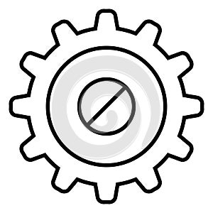 Vector Single Icon - Mechanical Gear.