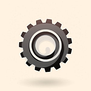 Vector Single Icon - Mechanical Gear.