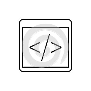 Vector Single Icon - Programming Source Code