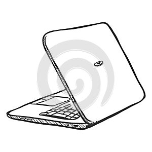 Vector Single Sketch Laptop