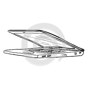 Vector Single Sketch Laptop