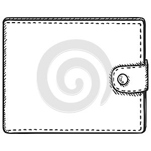 Vector Single Sketch Leather Wallet