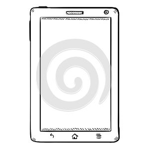 Vector Single Sketch Tablet PC. Front View.