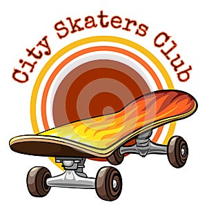 Vector skateboard emblem