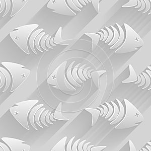 Vector skeleton fish