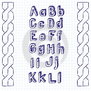 Vector Sketch Book Letters