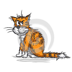 Vector sketch of a cat