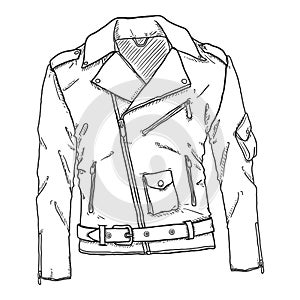 Vector Sketch Motorcycle Jacket