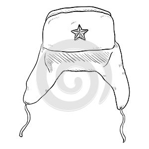 Vector Sketch USSR Military Hat