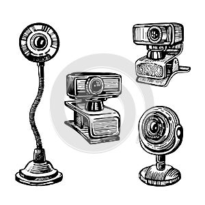 Vector sketch of a webcam