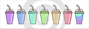 Vector slush drink isolated icon.